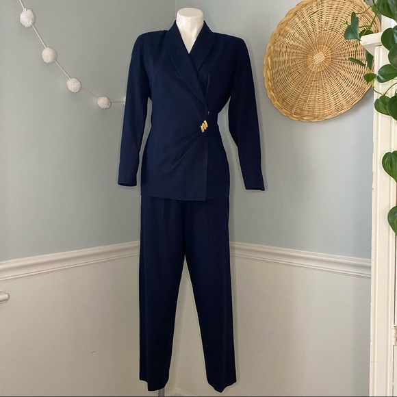 Vintage Liz Claiborne Silk Tweed Pant Suit - Picture 1 of 16